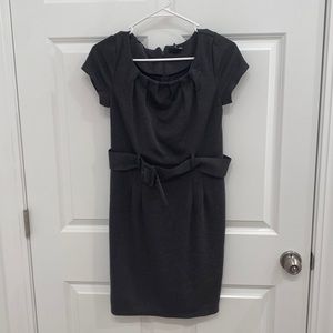Dark gray H&M dress with matching belt. Size 8.